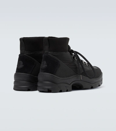 Shop Moncler Clement Sock Hiking Boots In Black