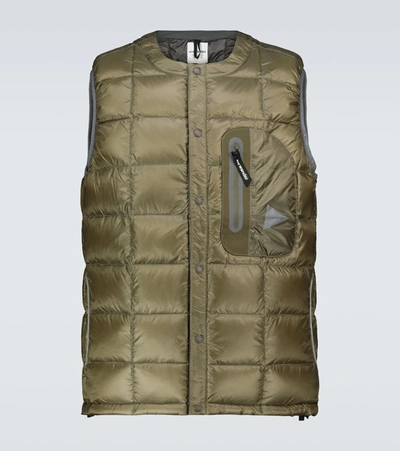 Shop And Wander Diamond Padded Gilet In Green