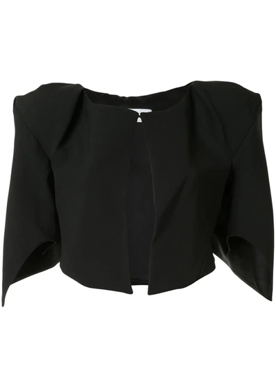 Shop Maticevski Asymmetric Cropped Jacket In Black