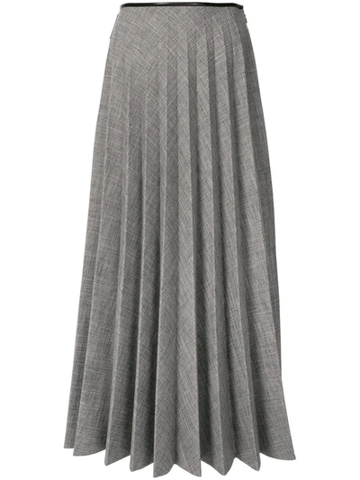 Shop Peter Do High-waisted Pleated Skirt In Grey