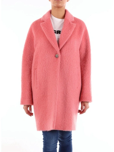 Shop Altea Women's Pink Wool Coat