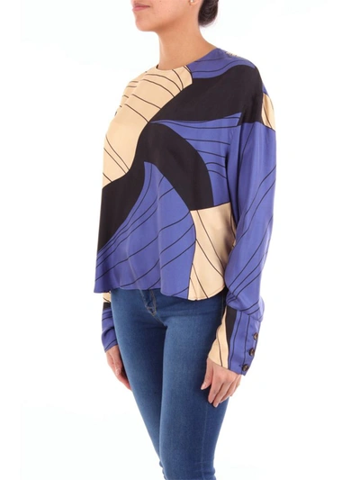 Shop Alysi Women's Multicolor Silk Blouse
