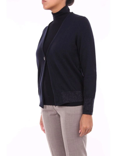 Shop Peserico Women's Blue Wool Cardigan