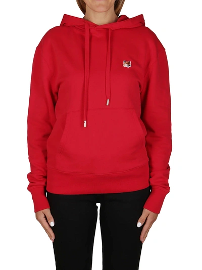 Shop Maison Kitsuné Women's Red Cotton Sweatshirt