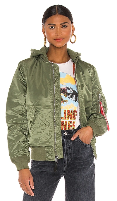 Alpha Industries Ma-1 Reversible Bomber Jacket In Green | ModeSens