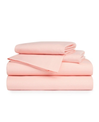 Shop Betsey Johnson Solid Bonus Sheet Set, Twin Xl Bedding In Pink