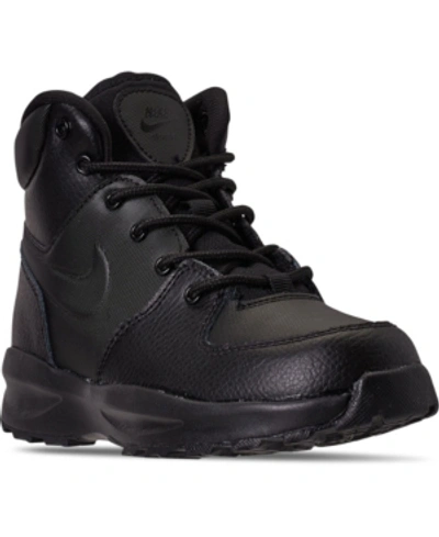 Shop Nike Little Boys Manoa Leather Boots From Finish Line In Black