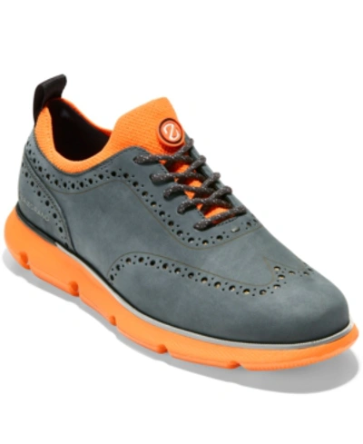 Shop Cole Haan Men's 4.zerøgrand Wingtip Oxfords Men's Shoes In Gray