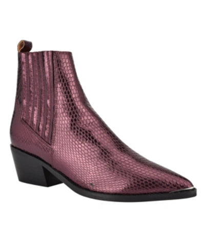Shop Marc Fisher Women's Ulora2 Booties Women's Shoes In Raspberry Metallic