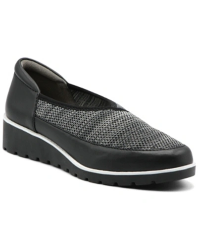 Shop Adrienne Vittadini Trask Women's Stretch Knit Slip-ons Shoe Women's Shoes In Black