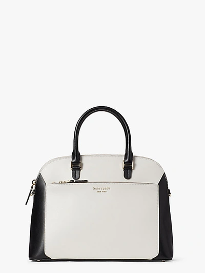 Shop Kate Spade Louise Medium Dome Satchel In Parchment Multi