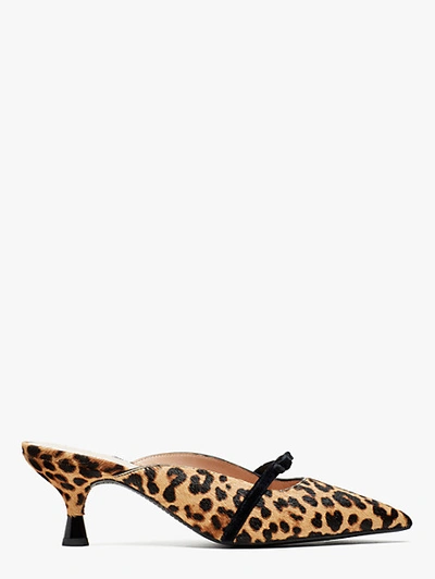 Shop Kate Spade Carnation Slide Sandals In Leopard