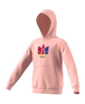 light pink adidas trefoil hoodie