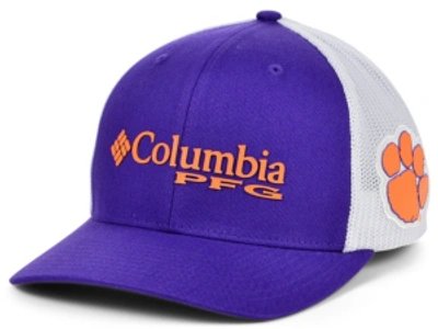 Shop Columbia Clemson Tigers Pfg Trucker Cap In Purple