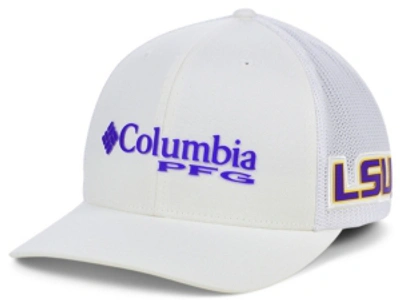 Shop Columbia Lsu Tigers Pfg Trucker Cap In White