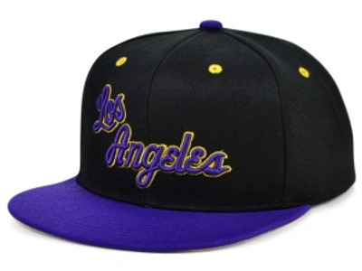 Shop Mitchell & Ness Men's Los Angeles Lakers Hardwood Classic Reload Snapback Cap In Black/purple