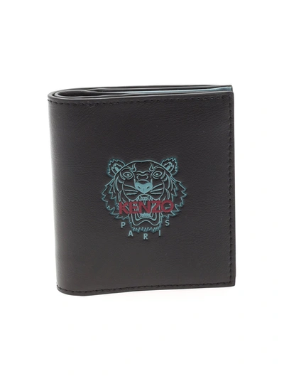 Shop Kenzo Tiger Wallet In Black