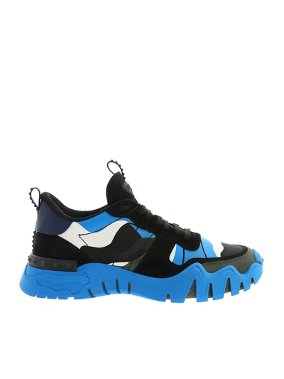 Shop Valentino Rockrunner Plus Camouflage Sneakers In Black