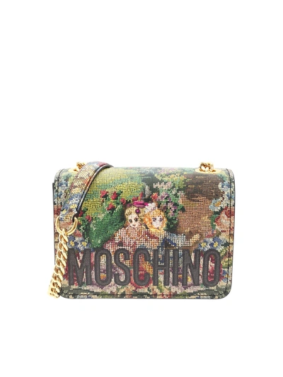 Shop Moschino Cross Stitch Anime Multicolor Bag