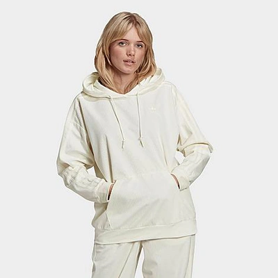 Shop Adidas Originals Adidas Women's Originals R.y.v. Embroidered Hoodie In White