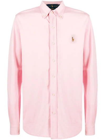 Shop Polo Ralph Lauren Slim Fit Oxford Shirt In Pink