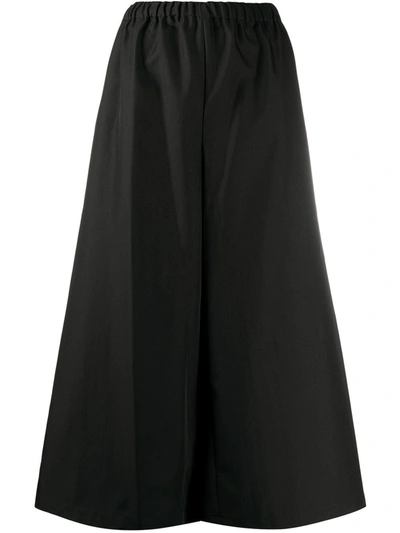 Shop Comme Des Garçons Comme Des Garçons Wide-leg Cropped Trousers In Black