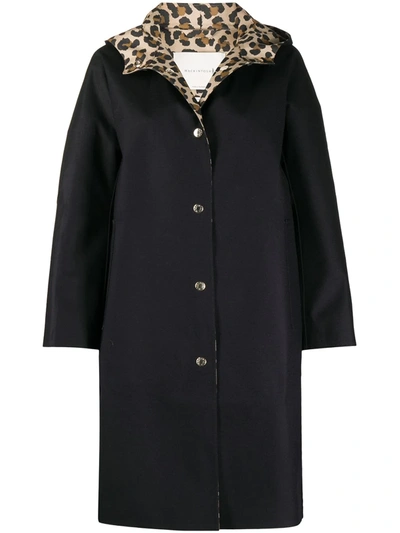 Shop Mackintosh Airdrie Buttoned Trench Coat In Blue