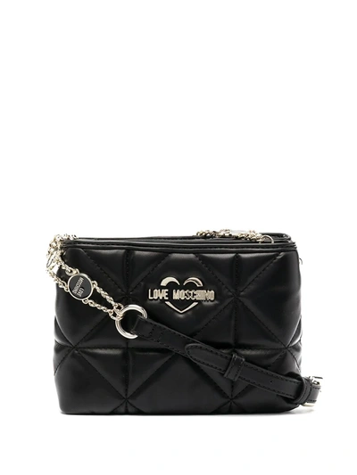 Shop Love Moschino Double-pouch Cross-body Bag In Black