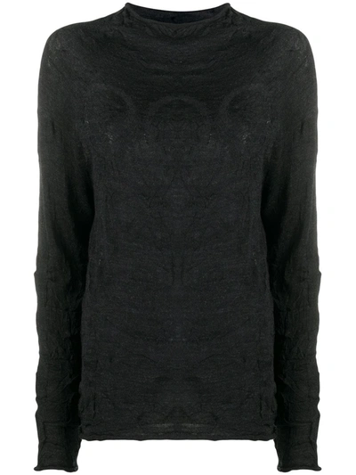 Shop Y's Patterned Lightweight Jumper In Schwarz