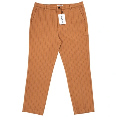 Pre-owned Ganni Brown Trousers
