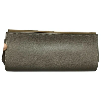 Pre-owned Valextra Camel Leather Clutch Bag