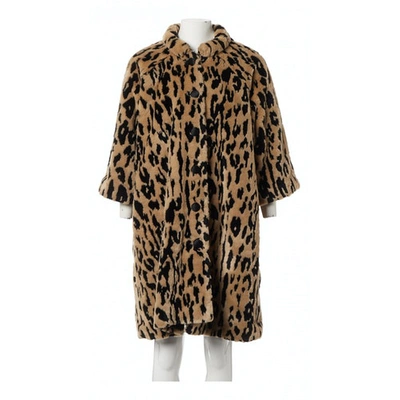 Pre-owned Balenciaga N Beige Faux Fur Coat