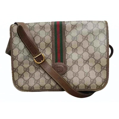 Pre-owned Gucci Cloth Crossbody Bag In Brown