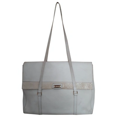 Pre-owned Fendi White Leather Handbag