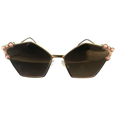 Pre-owned Fendi Gold Metal Sunglasses