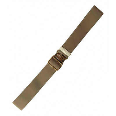 Pre-owned Miu Miu Beige Cloth Belts