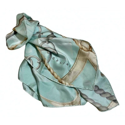 Pre-owned Celine Green Silk Silk Handkerchief
