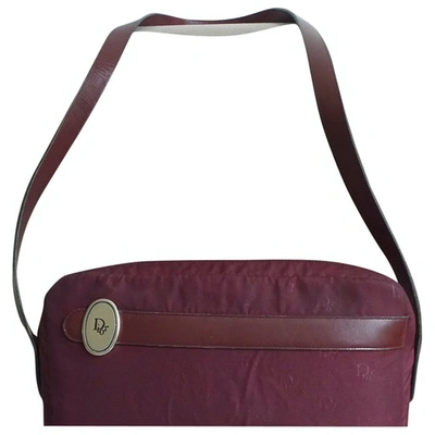 Pre-owned Dior Burgundy Cloth Handbag