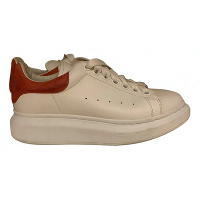 Pre-owned Alexander Mcqueen Oversize White Patent Leather Trainers