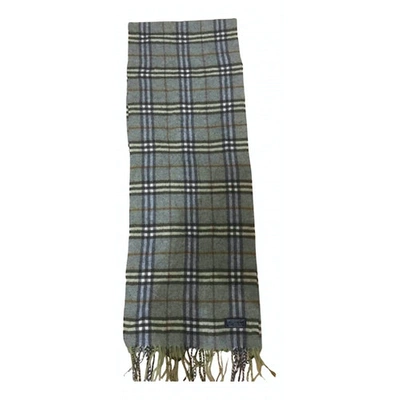 Pre-owned Burberry Green Wool Scarf