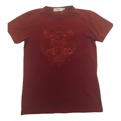 Pre-owned Kenzo Burgundy Cotton Top