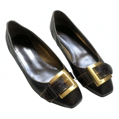 Pre-owned Giuseppe Zanotti Brown Leather Ballet Flats