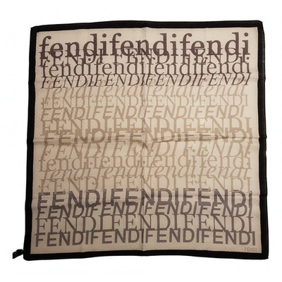 Pre-owned Fendi Blue Cotton Silk Handkerchief