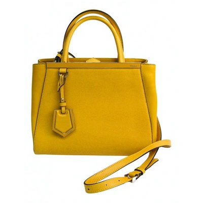 Pre-owned Fendi Yellow Leather Handbag