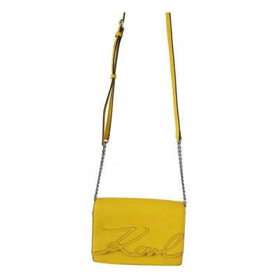Pre-owned Karl Lagerfeld Bag In Yellow