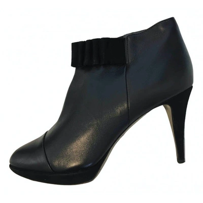 Pre-owned Hugo Boss Black Leather Ankle Boots