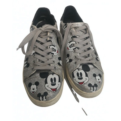 Pre-owned Moa Master Of Arts Silver Glitter Trainers