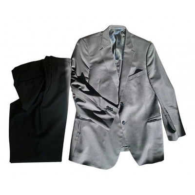 Pre-owned Armani Collezioni Black Wool Suits