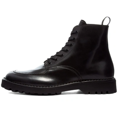 Shop Kenzo K-mount Lace Up Leather Boot In Black