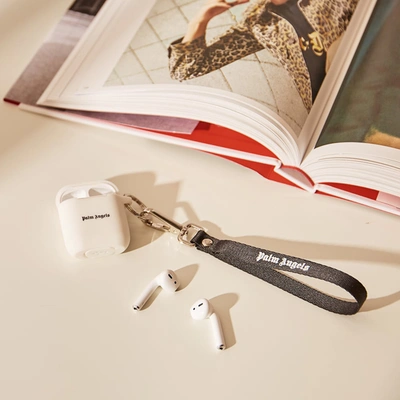 Shop Palm Angels Logo Airpods Case In White